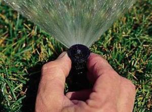 our Concord Irrigation team adjusts all pop up heads by hand
